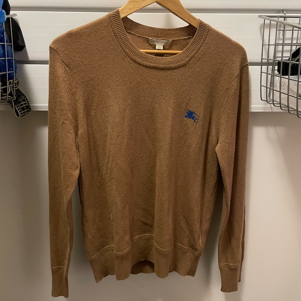 Burberry Brit 100% Cashmere Luxury Sweater S Hennings Mid Camel Beige